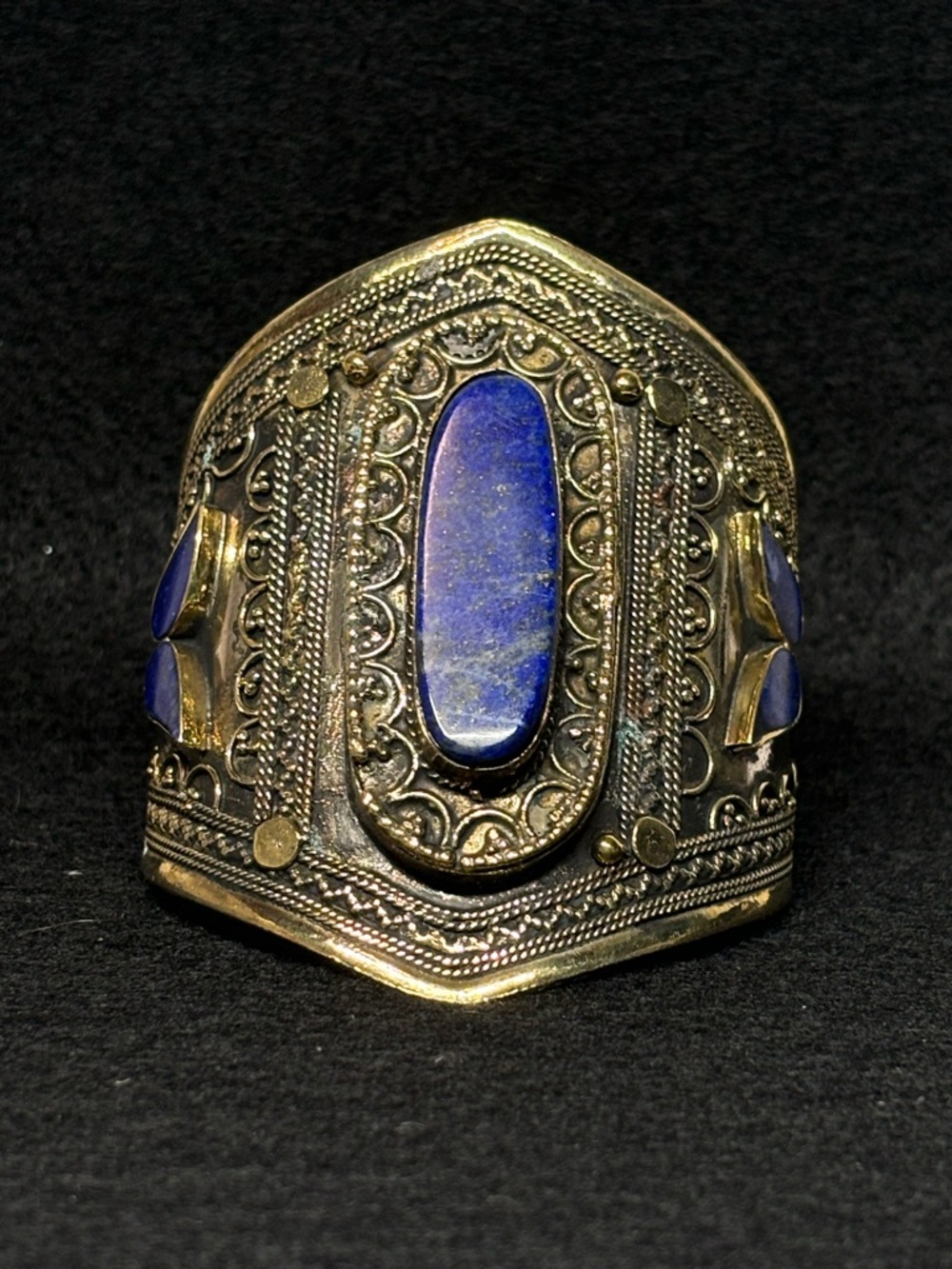 Vintage Afghan Tribal Bracelet with Lapislazuli Gemstones